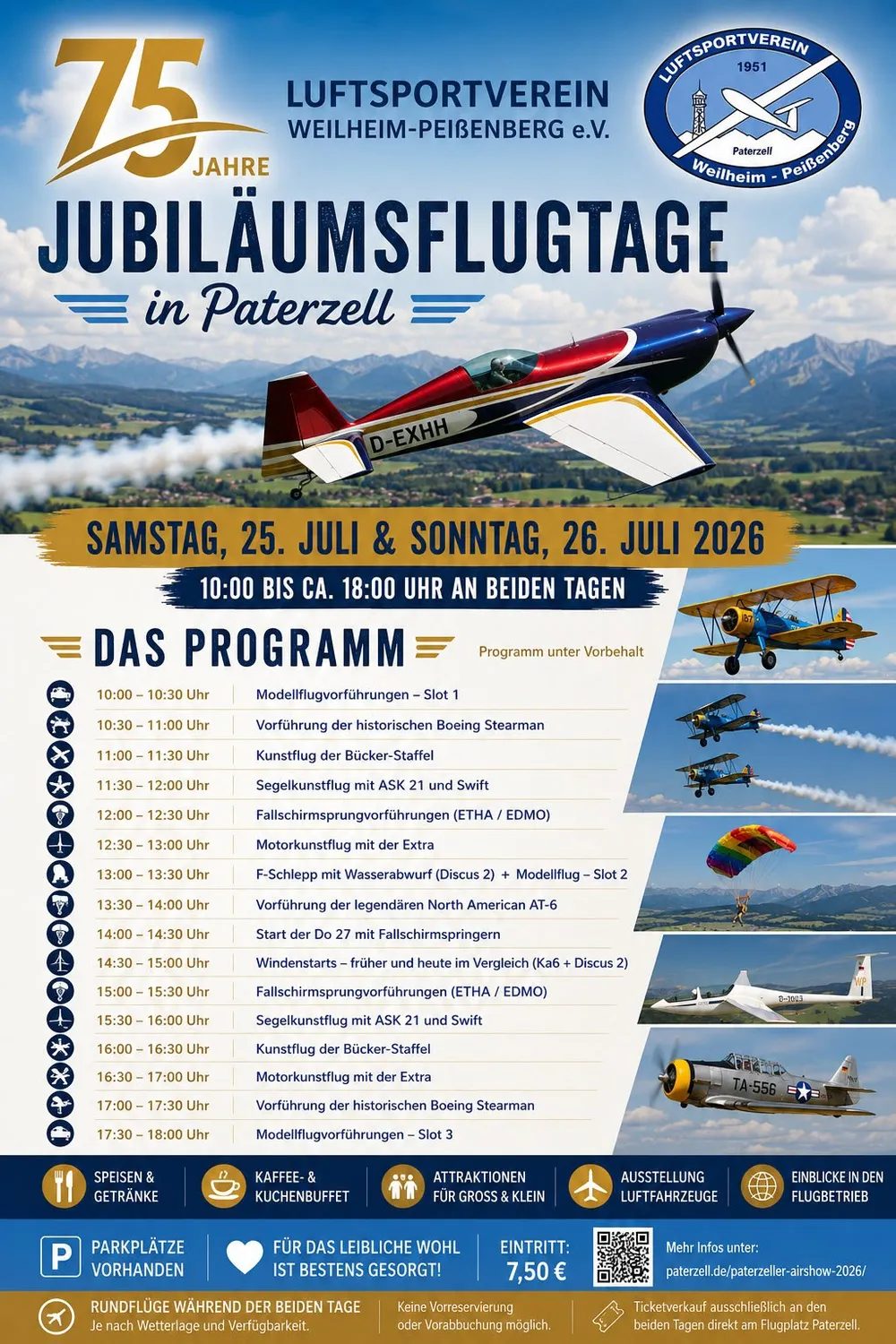 Das Programm der Paterzeller Airshow 2026